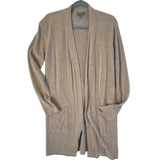 Barefoot Dreams Sweaters - Barefoot Dreams Cardigan‎ Women Medium Taupe Excellent CozyChic Ultra Lite Open